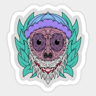 Ugly Monkey Face Mask Sticker